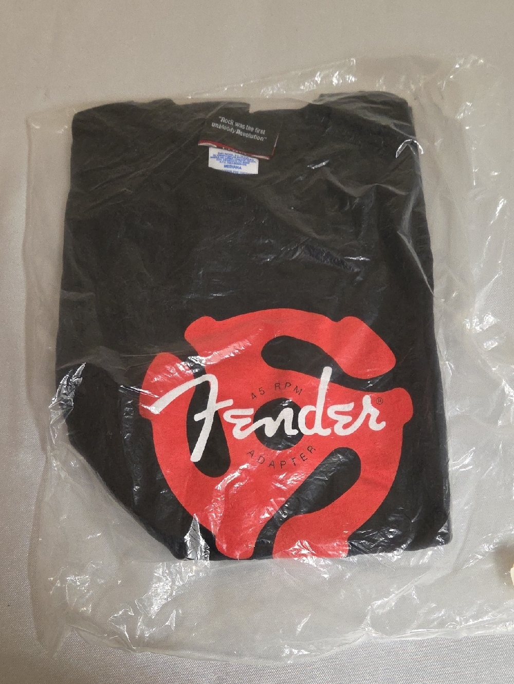 Fender Black Tee with Red Logo Adapter Graphic
